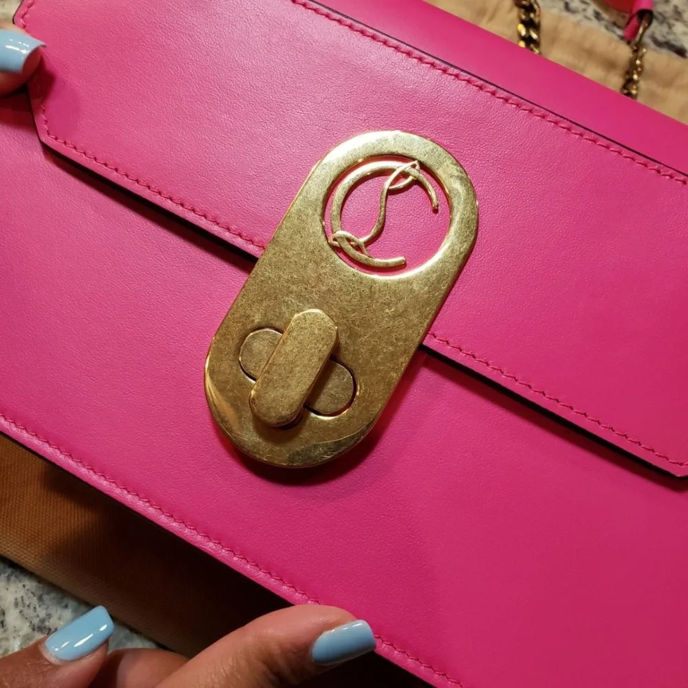 💕 NEW Christian Louboutin Mini Elisa in Hot Pink Calfskin - Picture 3 of 14